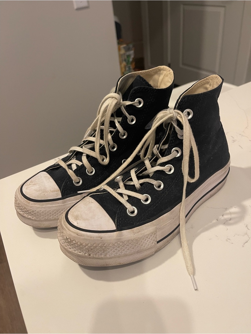 Converse Black High-Top Platform Sneakers